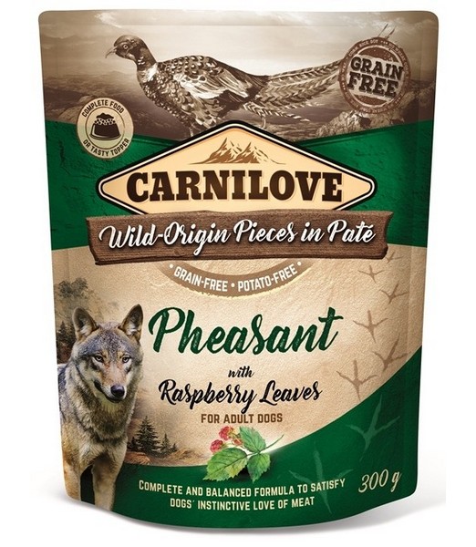Carnilove Pouch Pheasant with Raspberry Leaves 300 gr