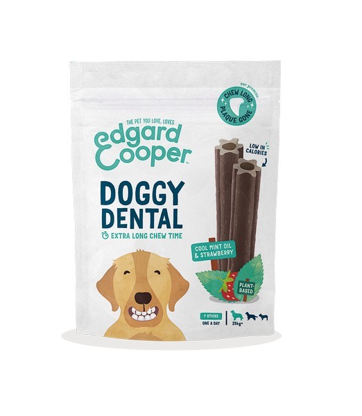 Edgard & Cooper Doggy Dental Munt&Aardbei Large 7 st