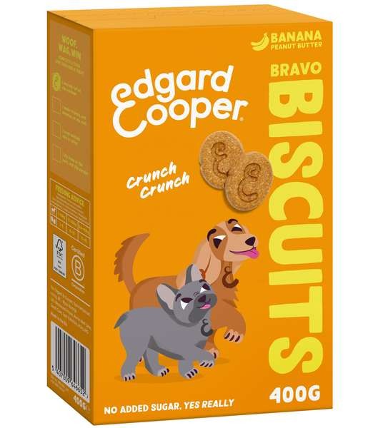 Edgard&Cooper Bravo Biscuits Banaan&Pindakaas 400 gr