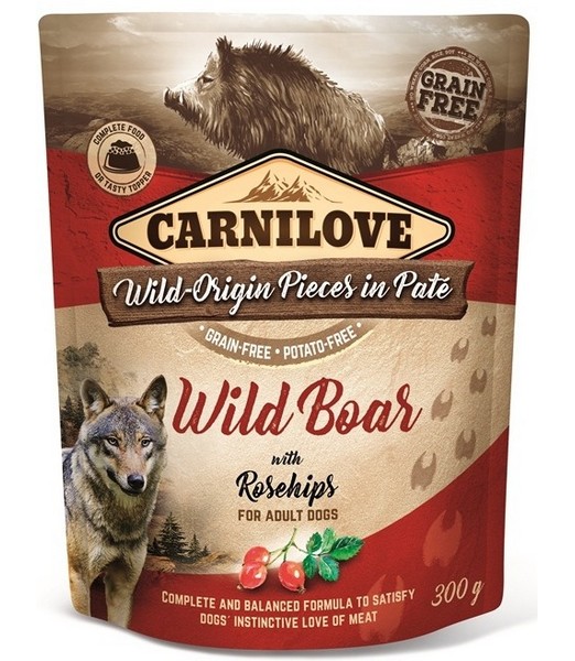Carnilove Pouch Wild Boar with Rosehips 300 gr