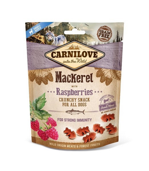 Carnilove Crunchy Snack Mackerel with Raspberries 200 gr