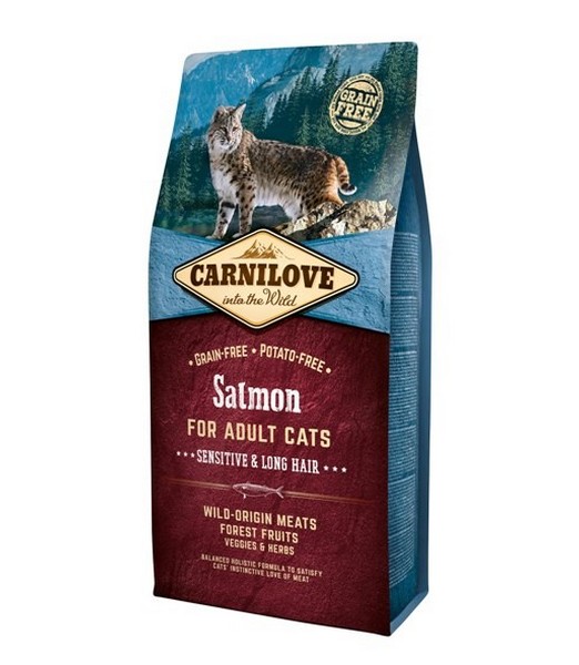 Carnilove Salmon Sensitive & Long Hair 6 kg