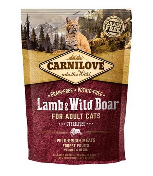 Carnilove Lamb & Wild Boar Sterilised 400 gr