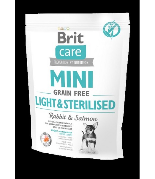 Brit Care Mini Grain Free Light & Sterilised 400 gr