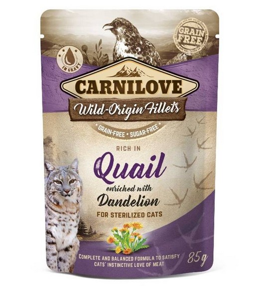 Carnilove Pouch Quail Sterilised 85 gr