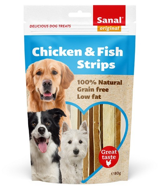 Sanal Chicken & Fish strips 80 gr