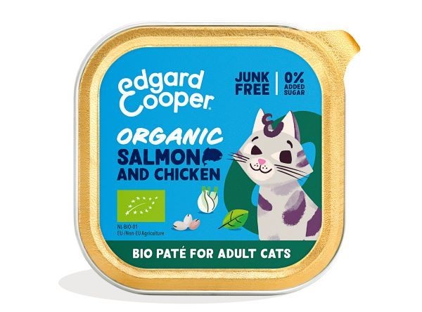 Edgard&Cooper Adult Organic Zalm&Kip 85 gr