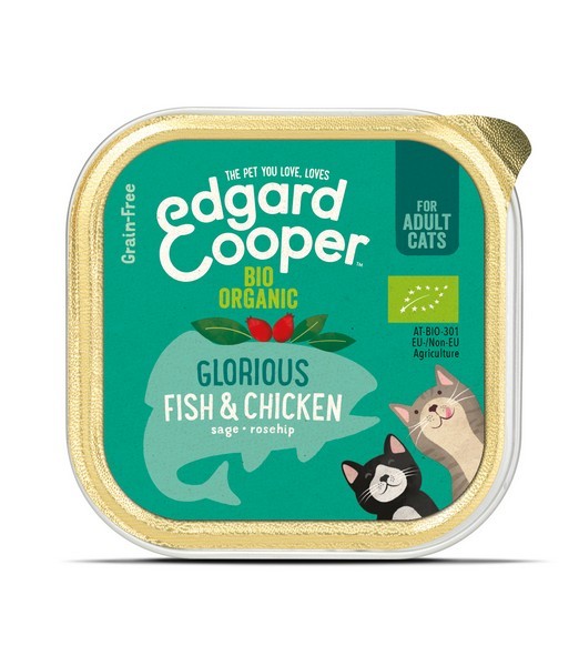Edgard & Cooper Kat Bio Kip/Zalm 85 gr