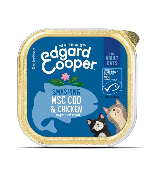 Edgard & Cooper Kat Kuipje Kip/Kabeljauw 85 gr