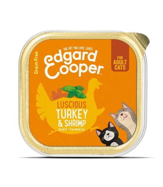Edgard & Cooper Kat Kuipje Kalkoen/Garnaal 85 gr