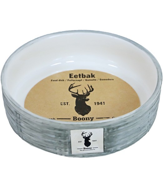 Eetbak steen wicker grey 16cm