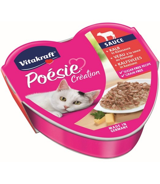 Poesie kalfsvlees in kaas sauce 85 gr