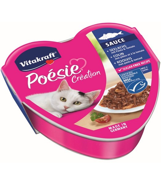 Poesie koolvis, pasta & tomaat 85gr, MSC