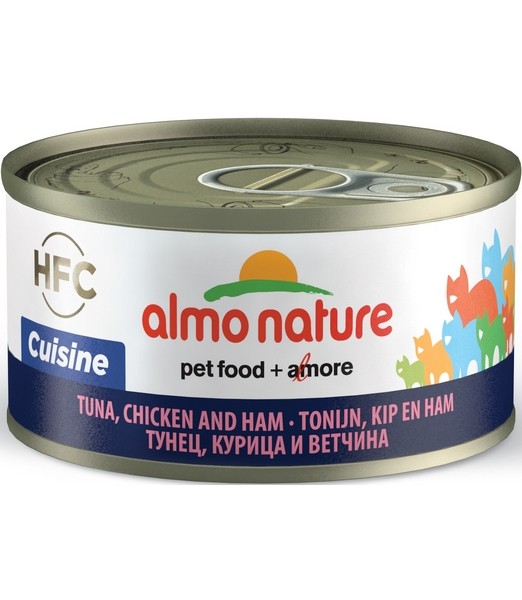 Almo Nature Tonijn met Kip en Ham 70 gr
