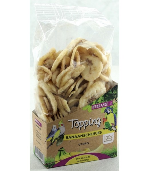 ESVE Topping Banaanschijfjes Vogel 180 gr