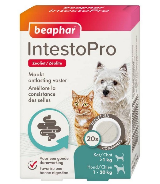 IntestoPro Hond en Kat tot 20 kg 20 tabletten