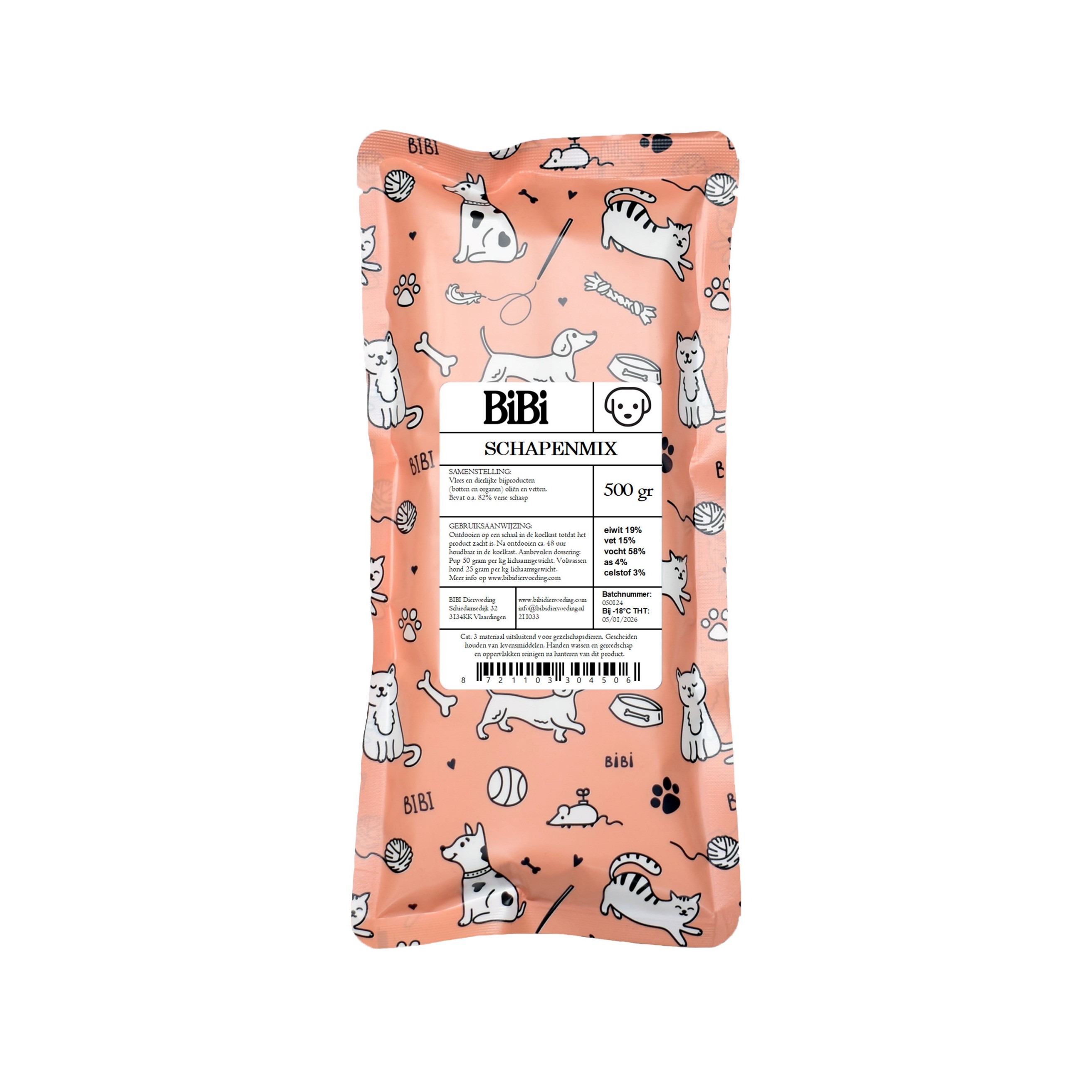 Bibi Schapenmix Hond 500 gr