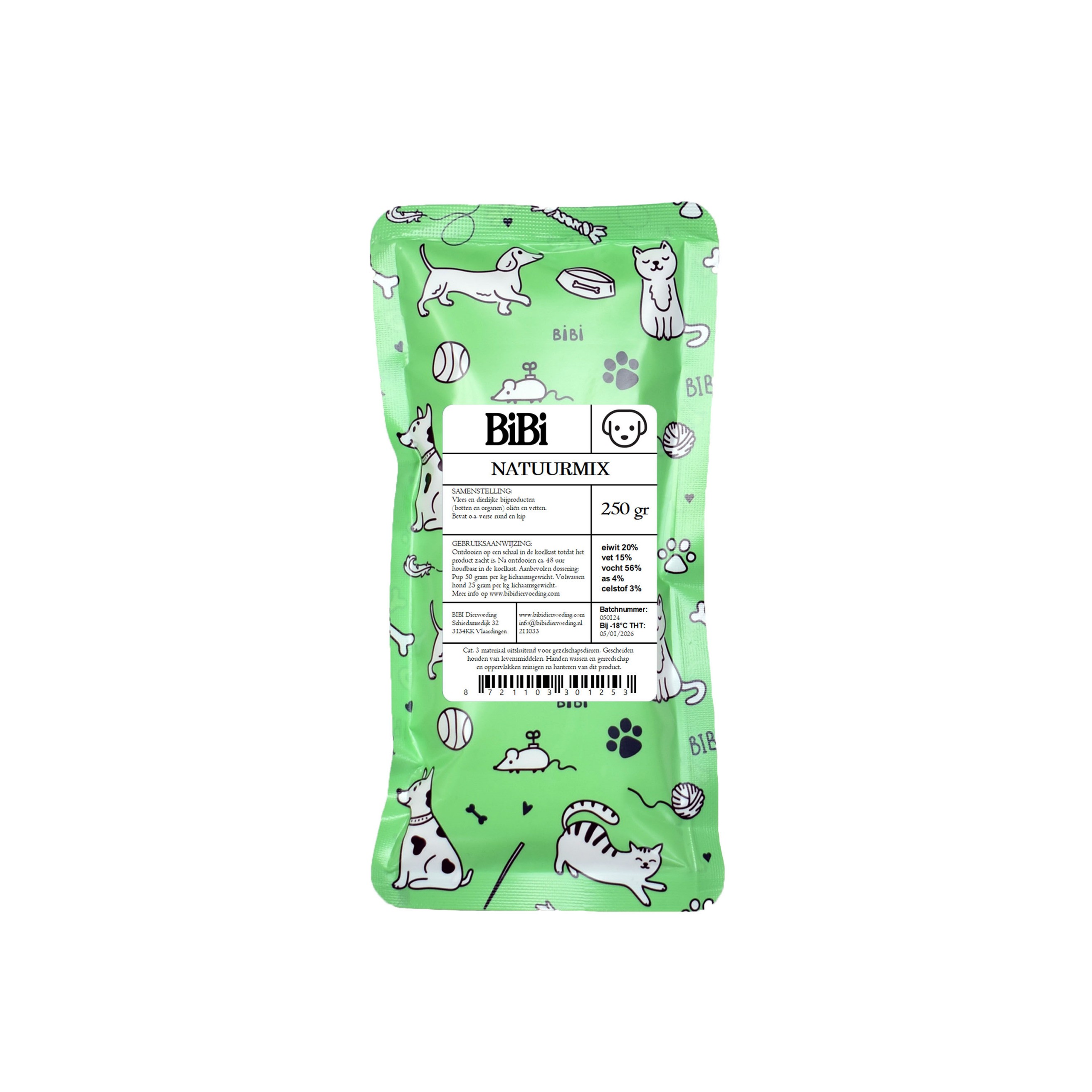 Bibi Natuurmix Hond 250 gr