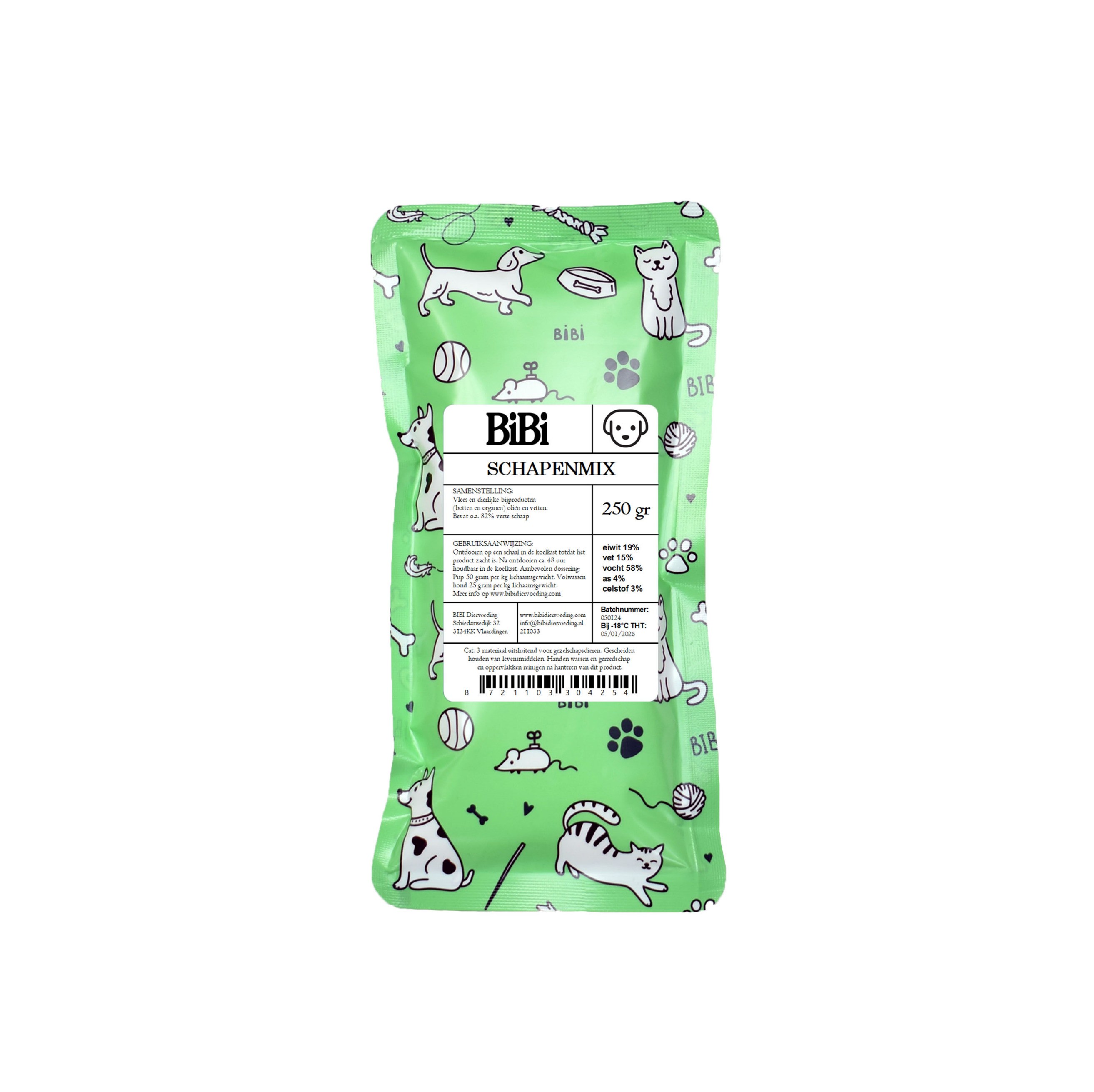 Bibi Schapenmix Hond 250 gr