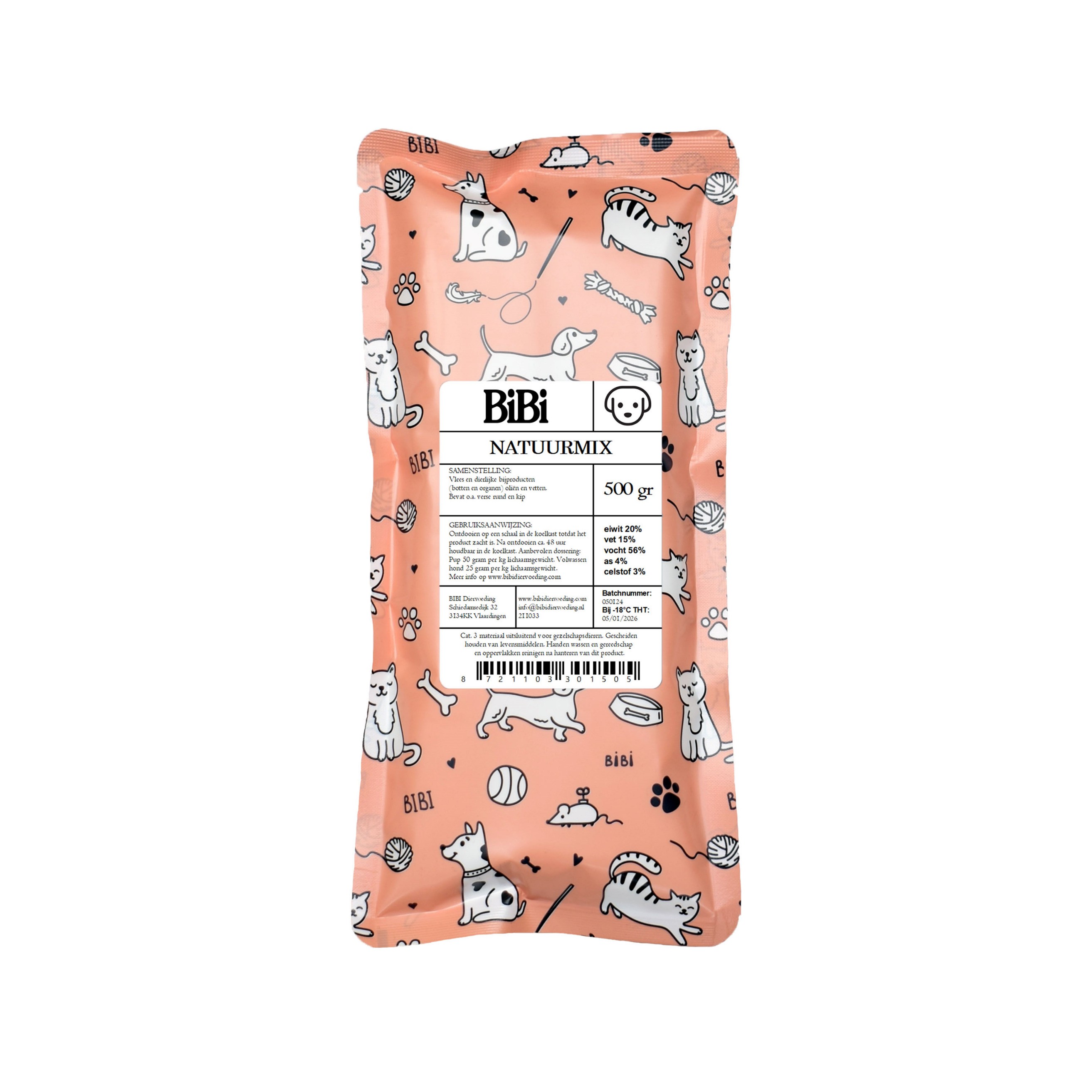 Bibi Natuurmix Hond 500 gr