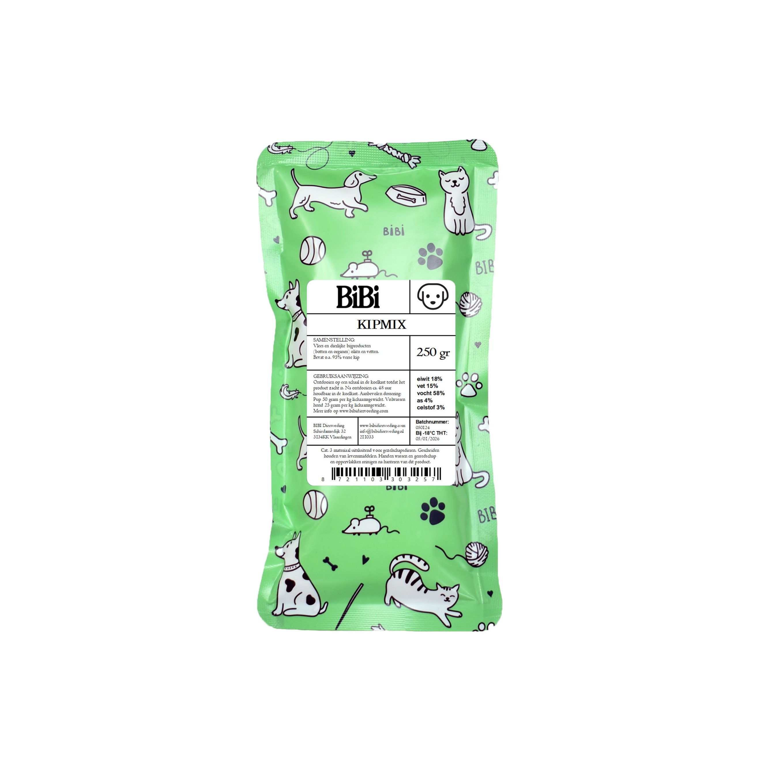 Bibi Kipmix Hond 250 gr