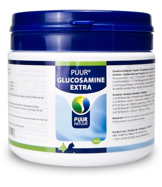 Puur Glucosamine Extra hond&kat 250 gr