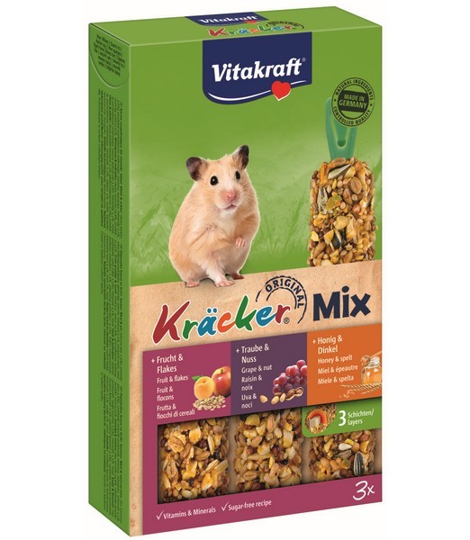 Hamsterkracker Trio Mix druif/honing/noot