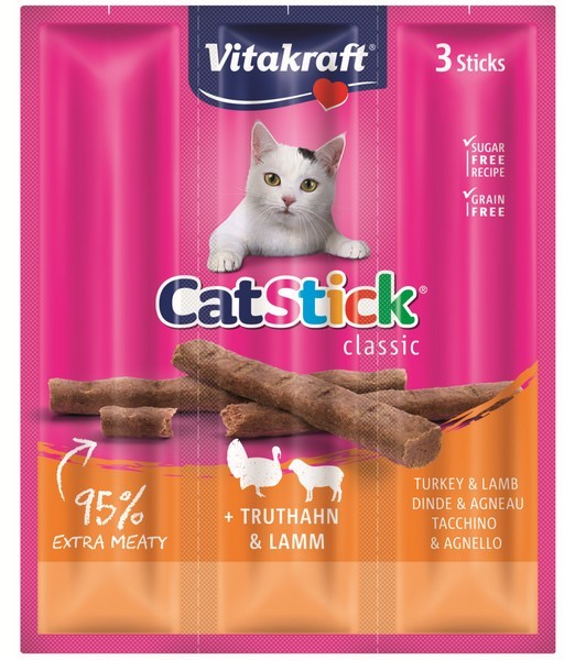 Cat Stick kalkoen+lam 3 st