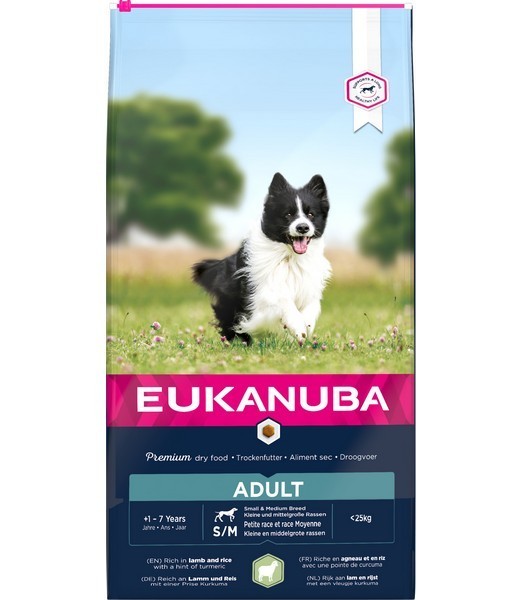 Eukanuba Adult Sm - Med Lamb & Rice 12 kg