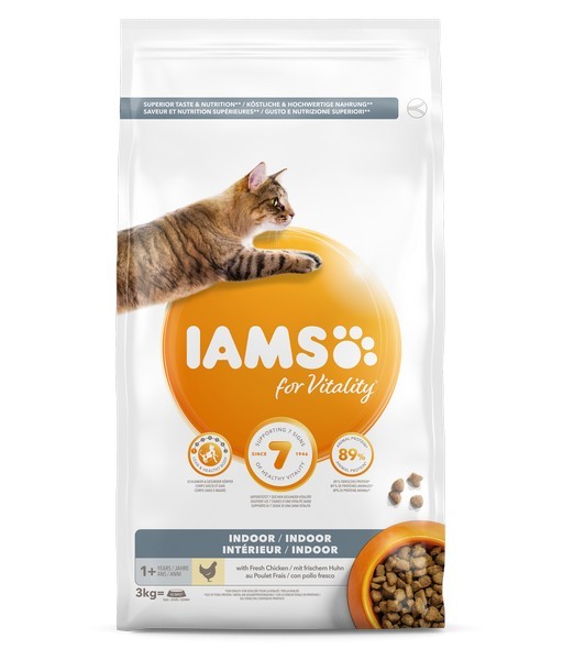 Iams cat adult indoor chicken 3 kg