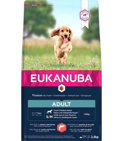 Eukanuba Adult Sm - Med Salmon & Barley 2.5 kg