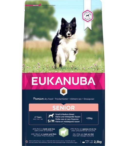 Eukanuba Senior Sm - Med Lamb & Rice 2.5 kg