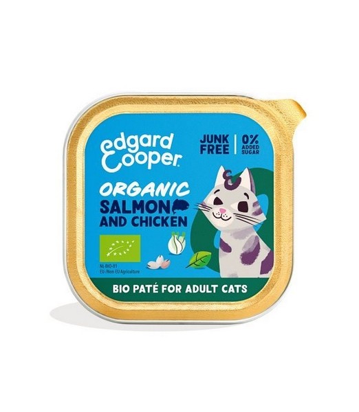 Edgard&Cooper Adult Organic Zalm&Kip 85 gr