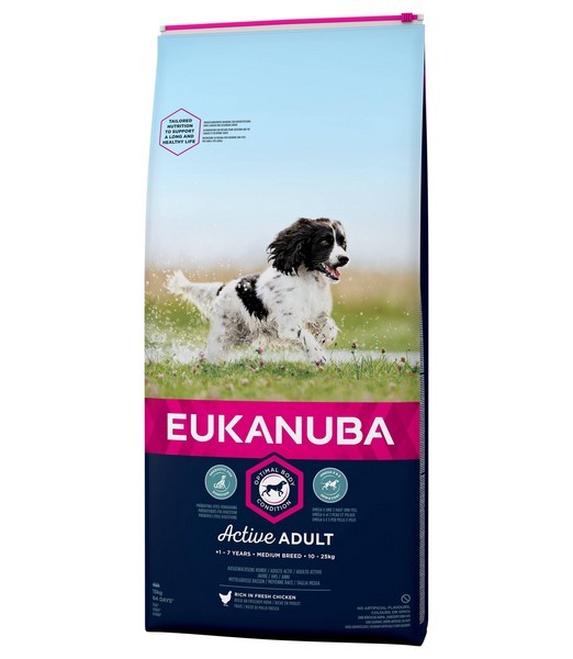 Eukanuba Medium Breed Adult Kip 15 kg