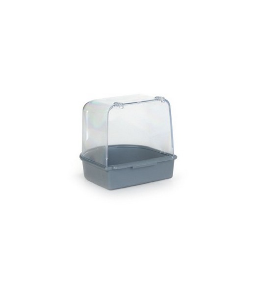 Beeztees Badhuisje - Vogelbad - Grijs - 13x13x13 cm