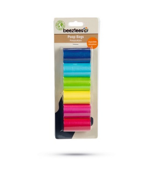 Beeztees Navulling Poepzakhouder Regenboog - Hond - 6x20 ST
