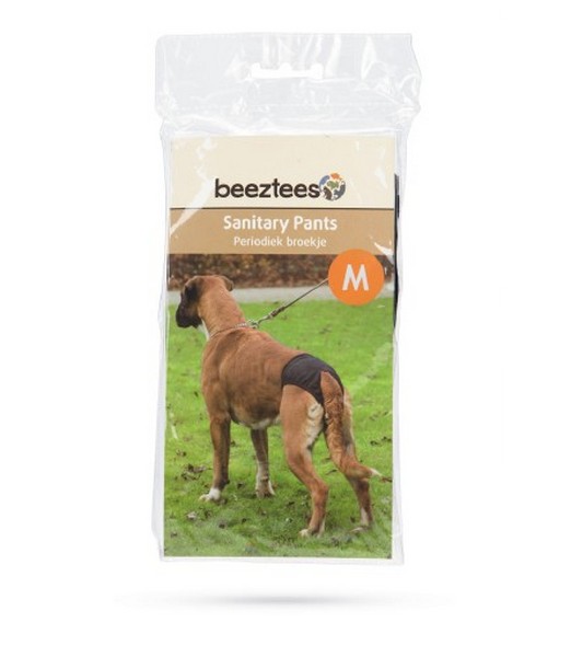 Beeztees Periodiek Broekje - Hond - Zwart - M - 46-52 cm