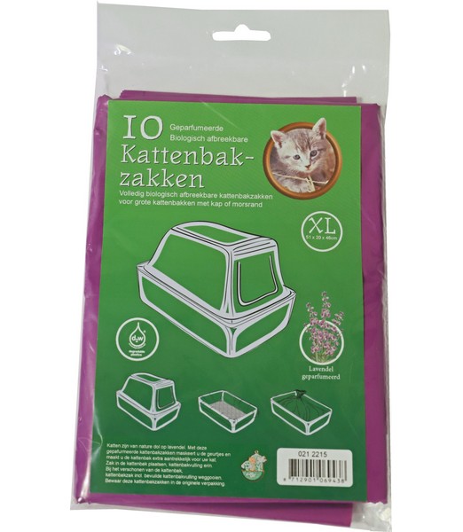 Kattenbakzak xl bio lavendel pak a 10st.