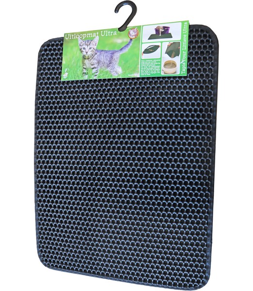 Uitloopmat ultra zwart 40x55 cm