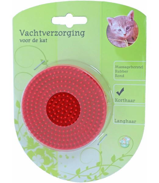 Massageborstel rubber rond