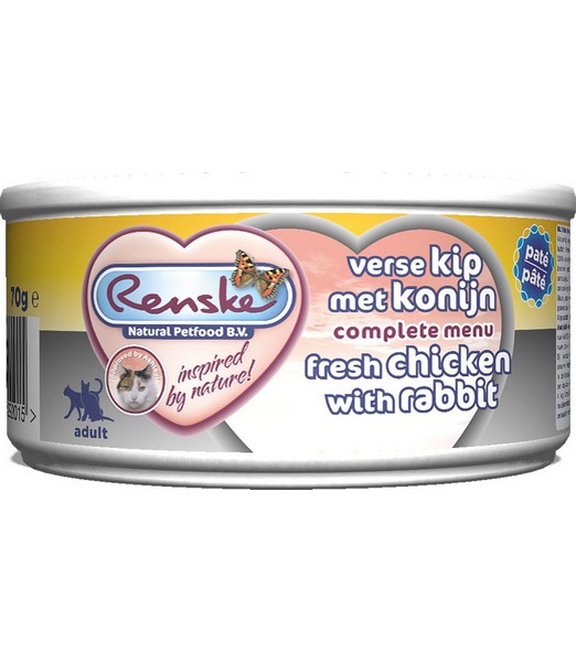 Renske Kat Blik Kip met Konijn 70 gr