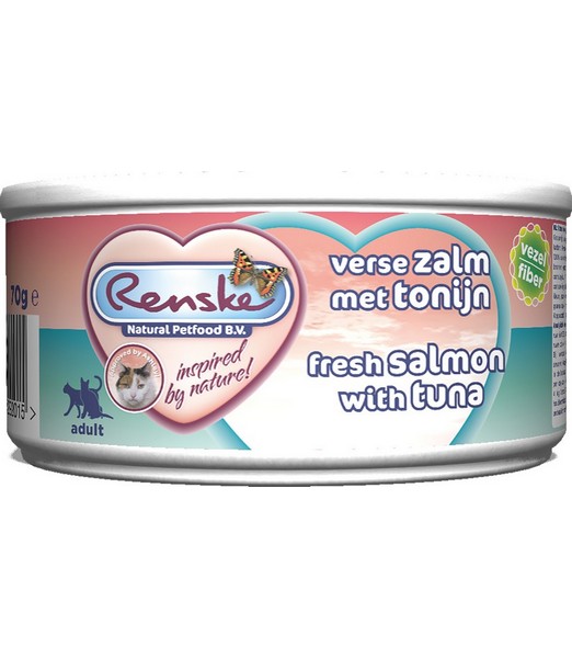 Renske Kat Blik Tonijn met Zalm 70 gr