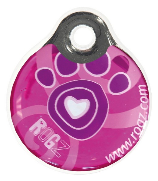 RogZ ID Tag Small Pink Paw