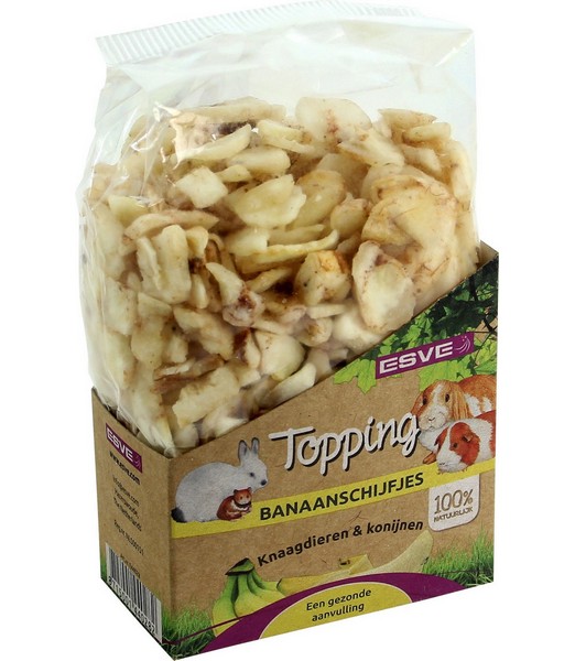 ESVE Topping Banaanschijfjes Knaagdier 125 gr